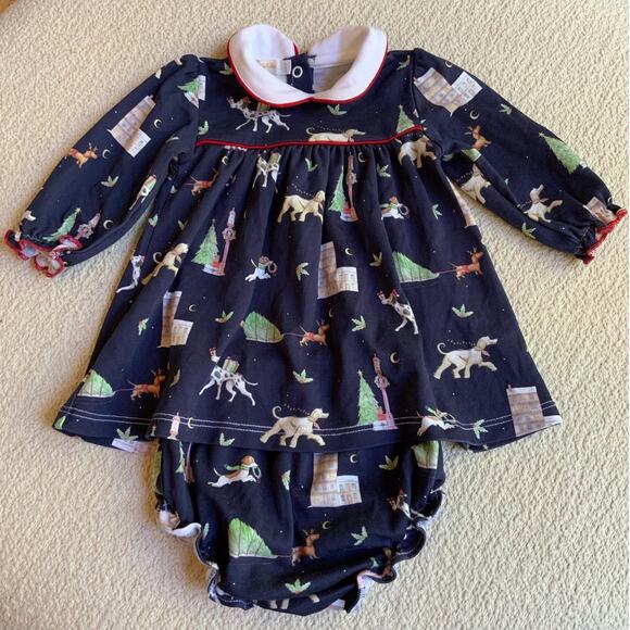 Baby Club Chic Baby Girl's Christmas outfit size 3-6mo - Picture 1 of 3